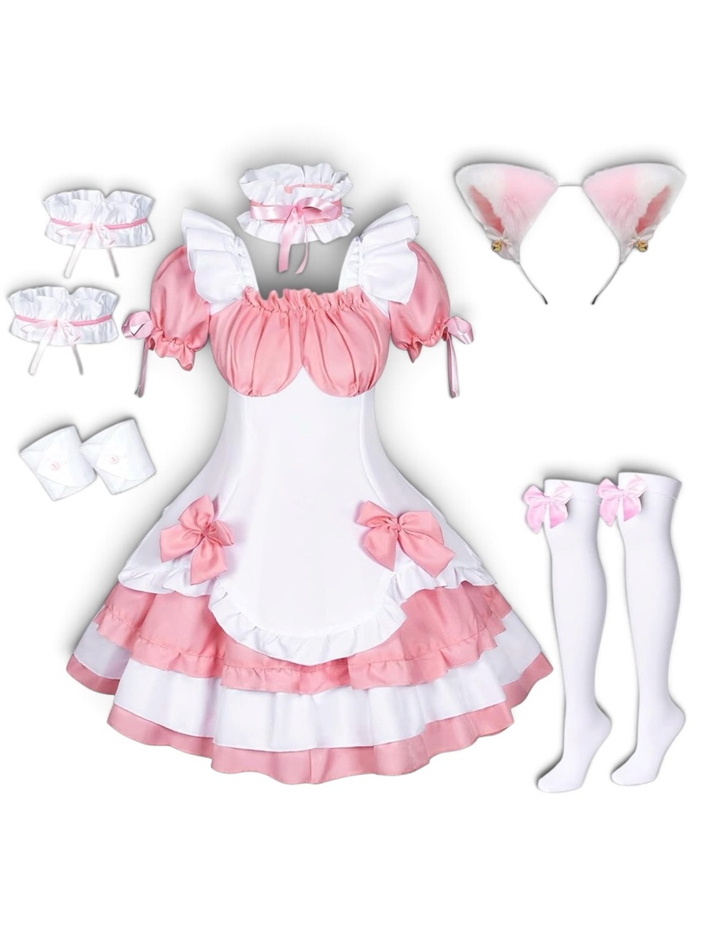 Anime French Maid Lolita Cosplay Halloween Costume Size Small